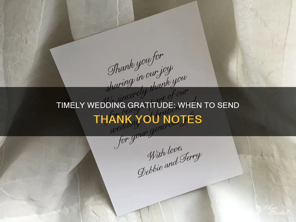 how long to send out wedding thank yous