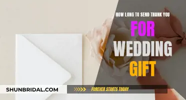 When to Send a Thank You for a Wedding Gift