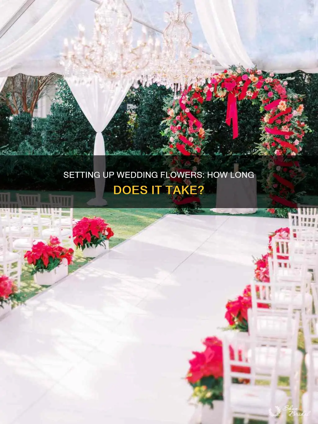 how long to set up flowers for wedding