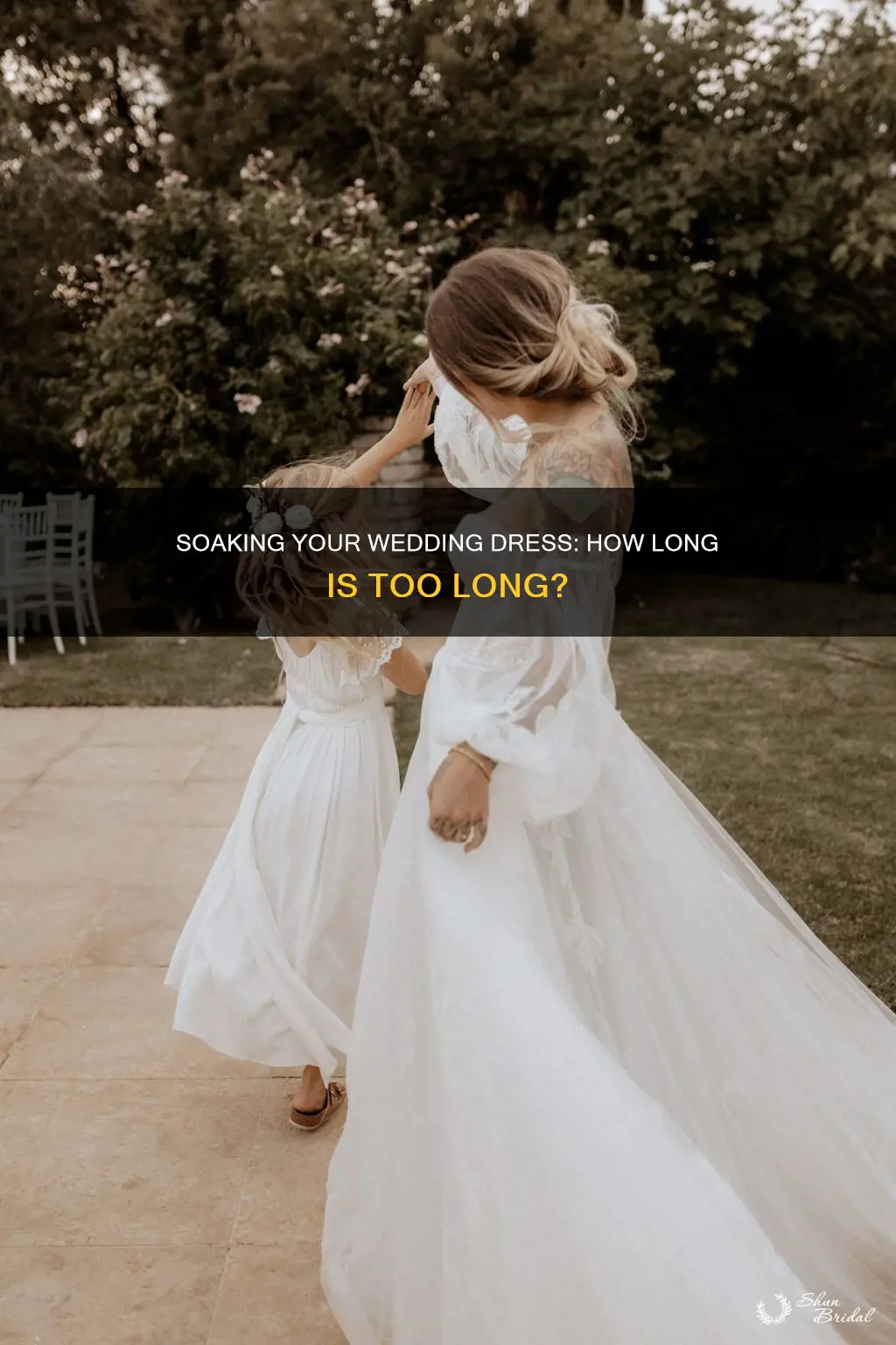 how long to soak wedding dress