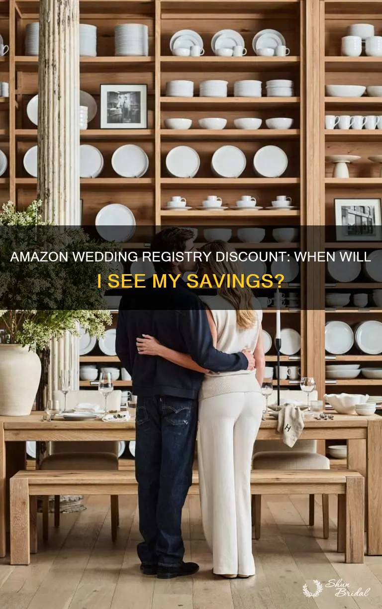 how long until I get my amazon wedding registry discount