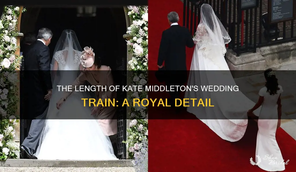 how long was kate middleton wedding train