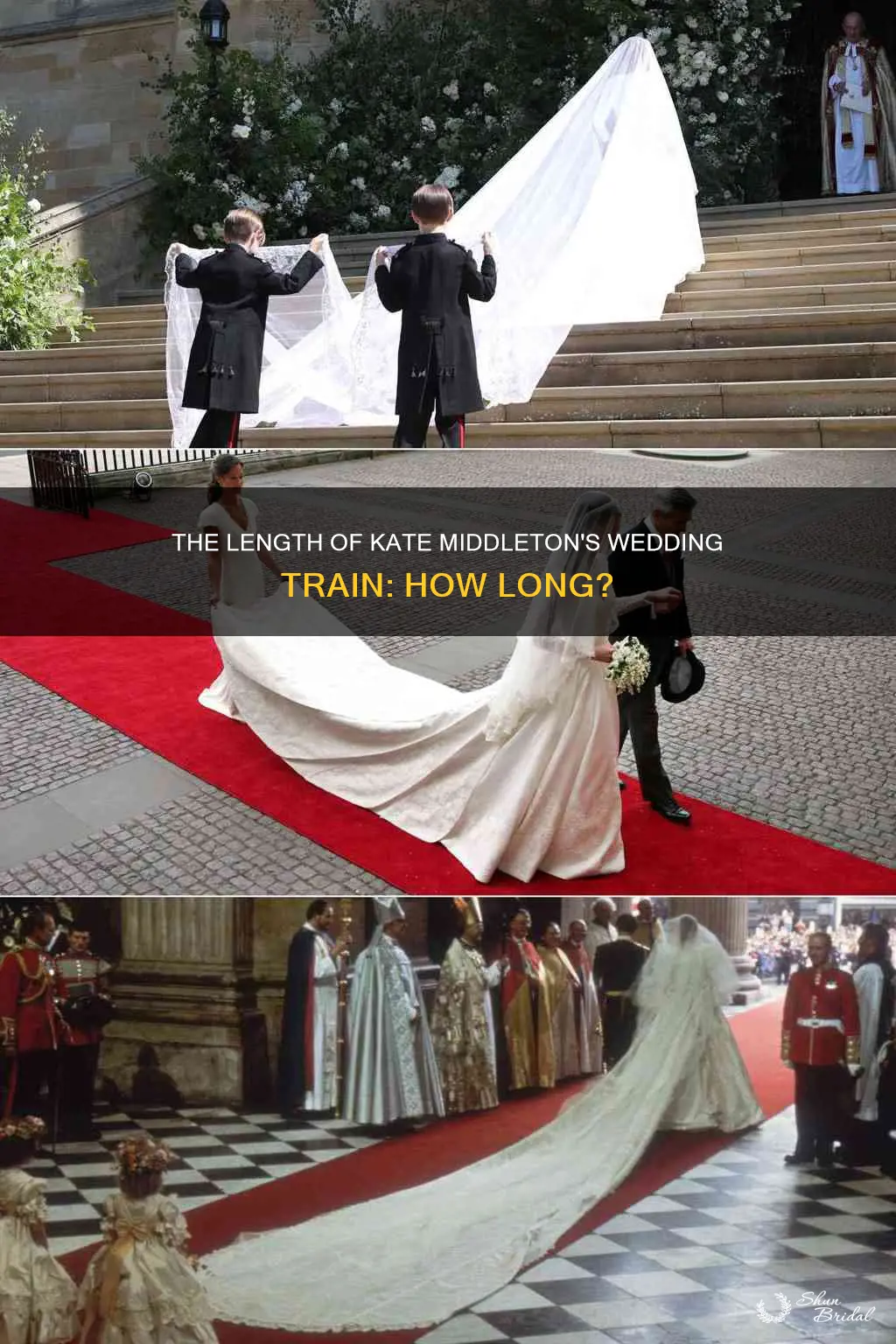 how long was kate middleton wedding train