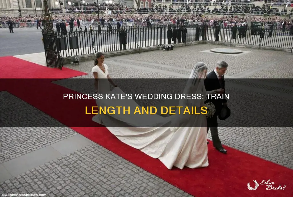 how long was princess kate wedding dress train