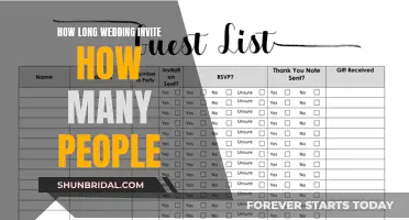 Wedding Guest Lists: Invite Numbers and Event Duration