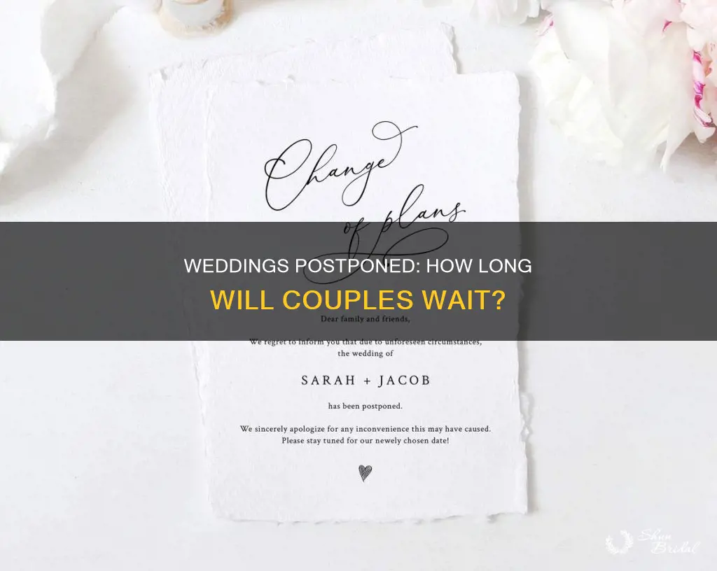 how long will weddings be postponed