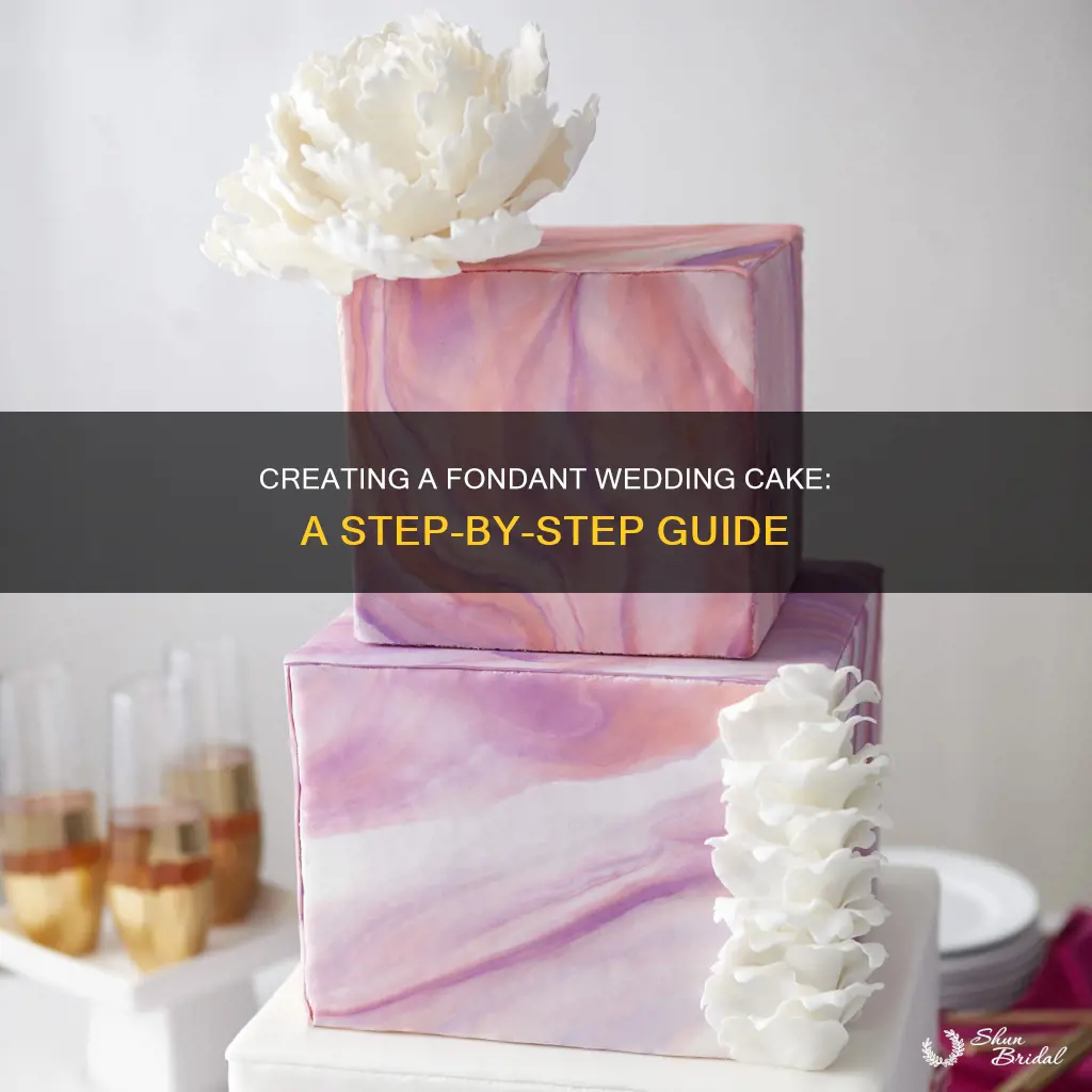 how make a wedding cake with fondant