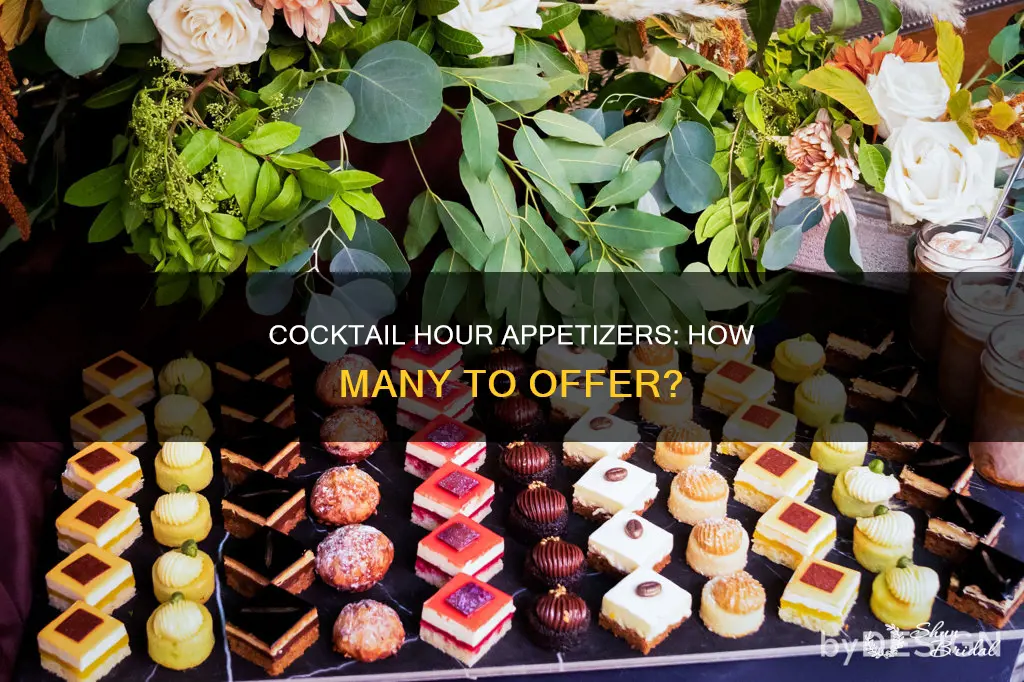 how many appetizer choices for cocktail hour wedding reception