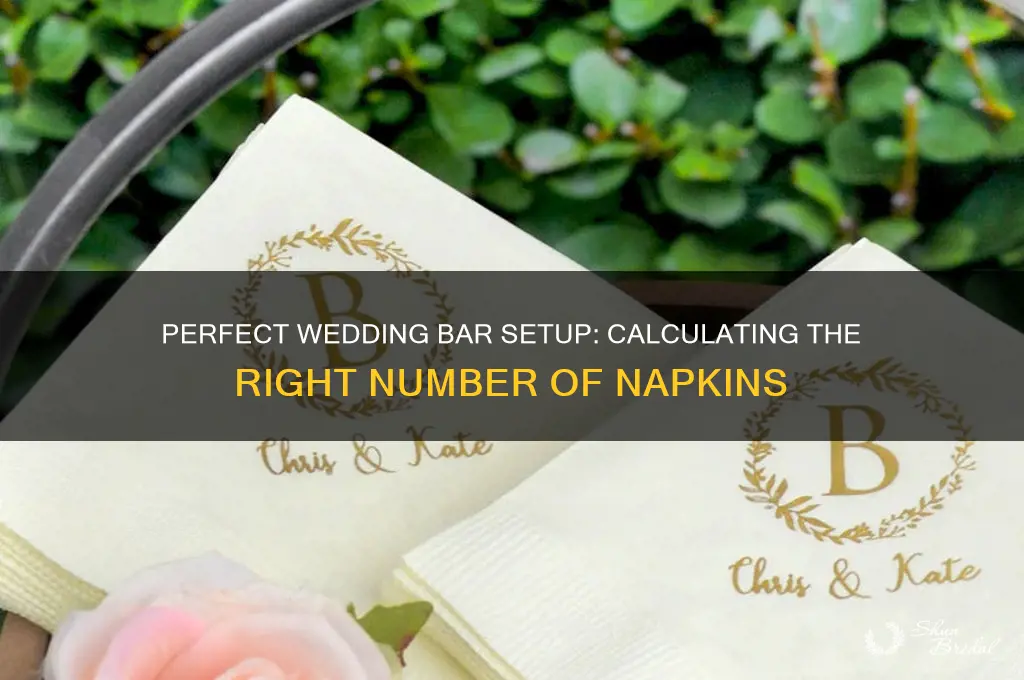 how many bar napkins for wedding