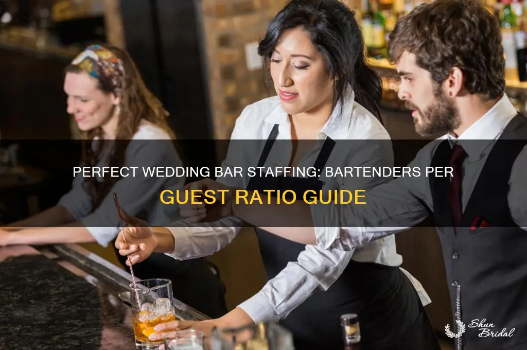 how many bartenders per wedding guest