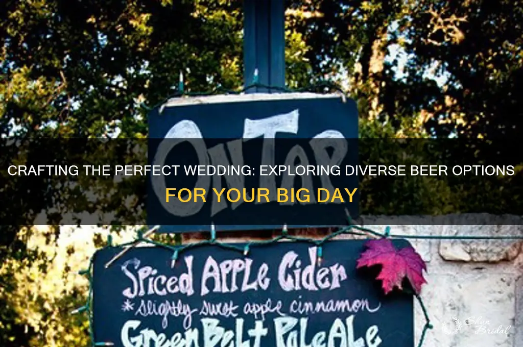 how many beer options for wedding