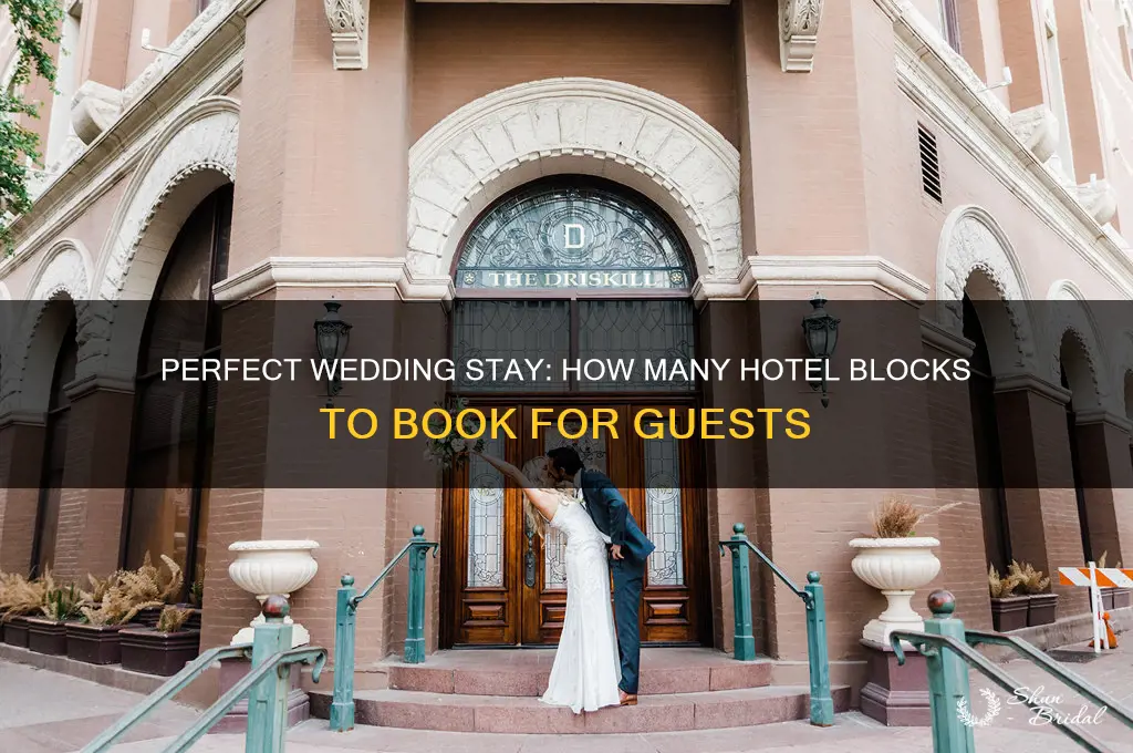 how many blocks to book for hotel for wedding
