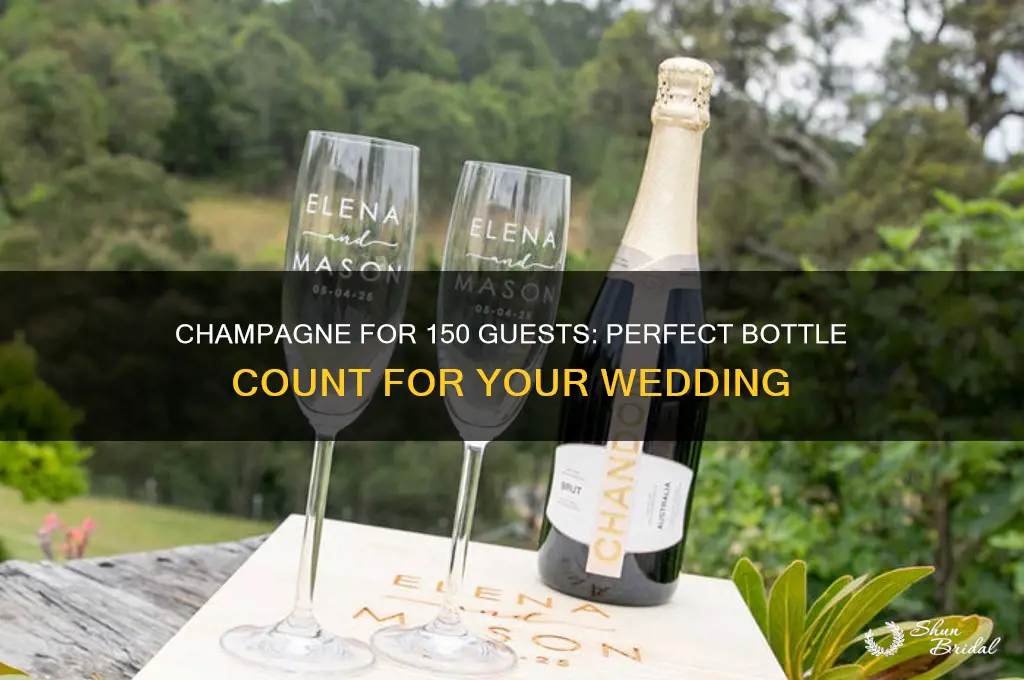 how many bottles of chamapgne for a 150 guest wedding