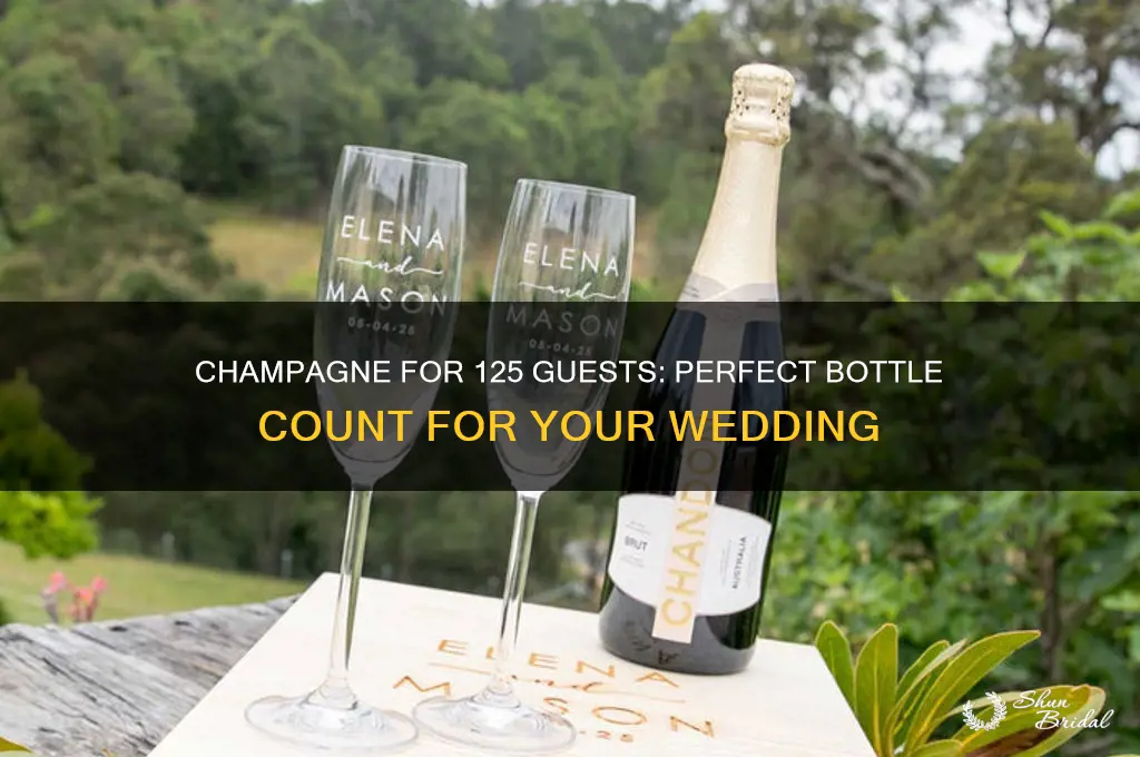 how many bottles of champagne for 125 guests wedding