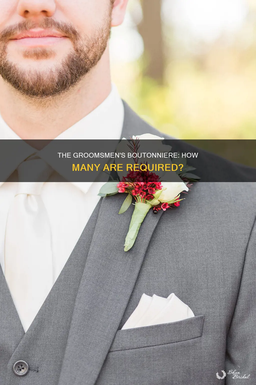 how many boutonnieres needed for wedding