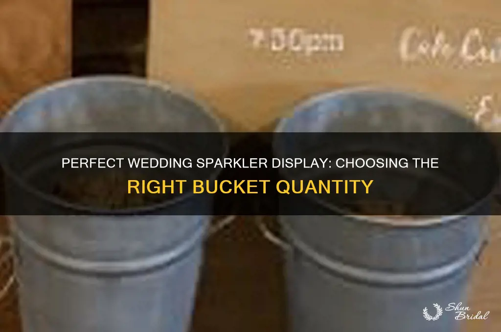 how many buckets for wedding sparklers
