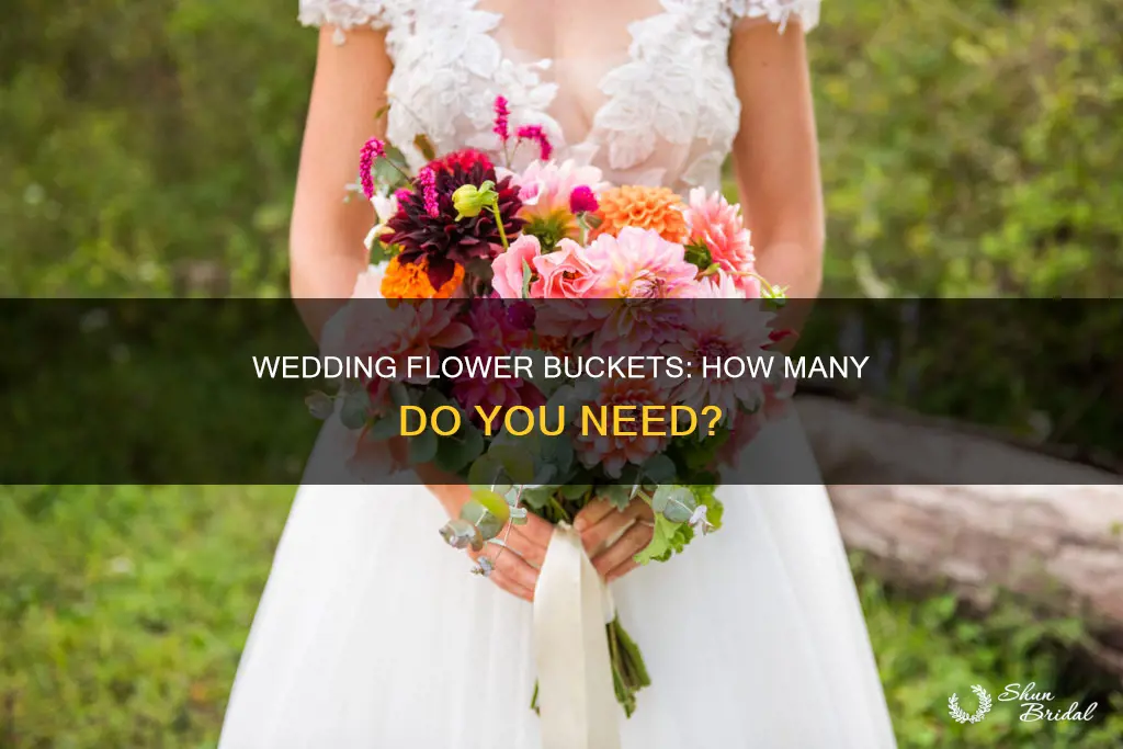 how many buckets of flowers for a wedding