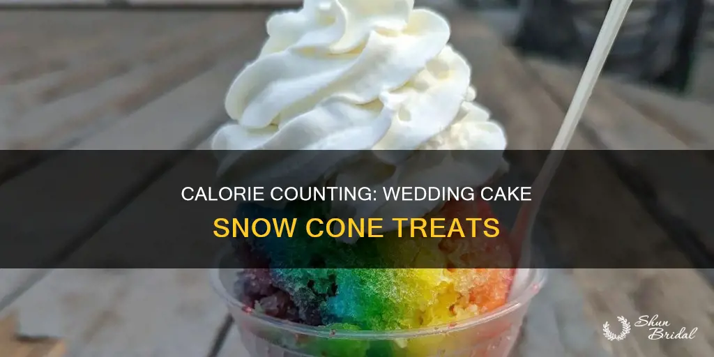 how many calories in a wedding cake snow cone