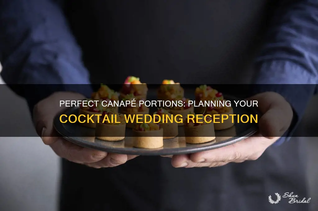 how many canapes per person at a cocktail wedding