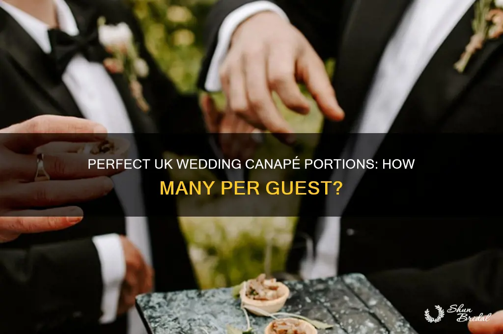 how many canapes per person wedding uk