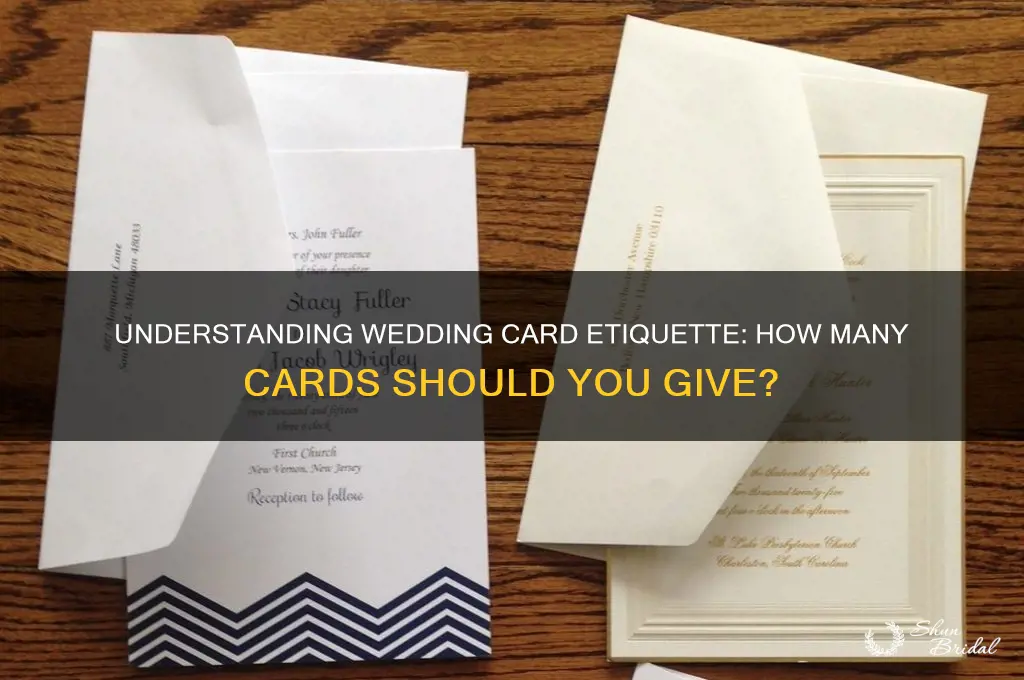how many cards do you get at a wedding
