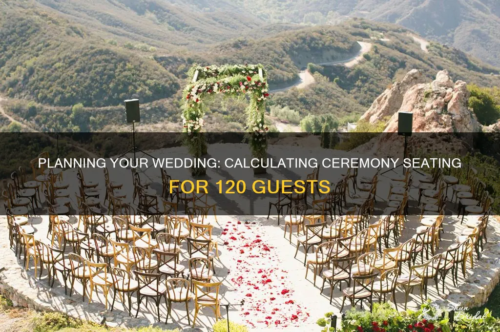 how many ceremony seats are nedeed for 120 wedding guests