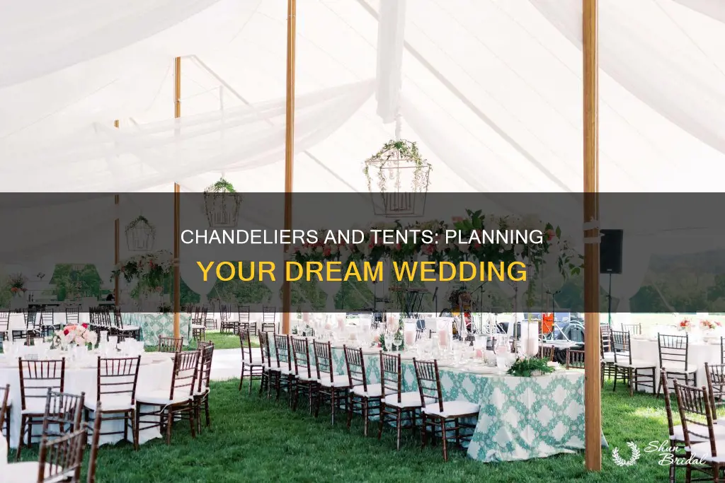 how many chandeliers tent wedding planning