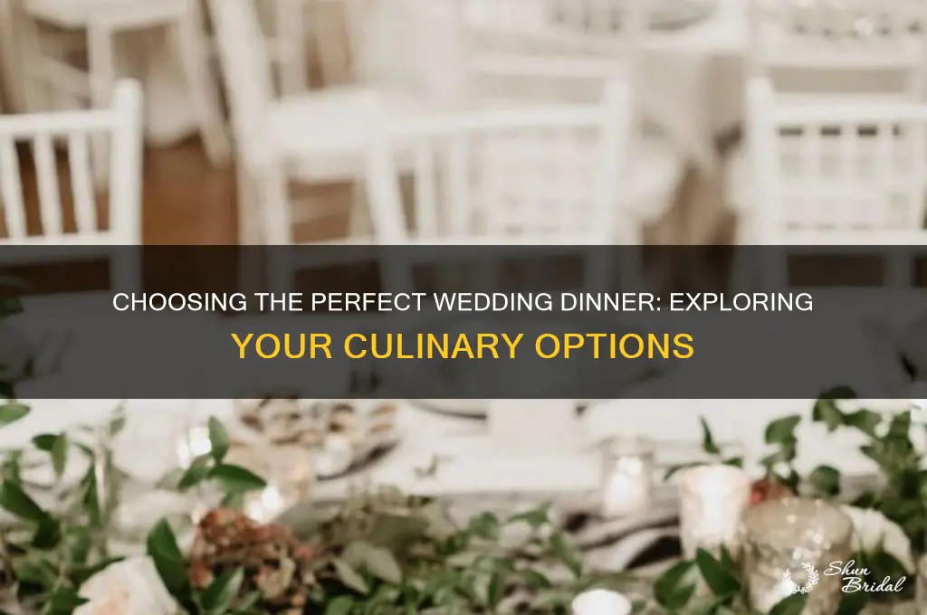 how many choices for wedding dinner