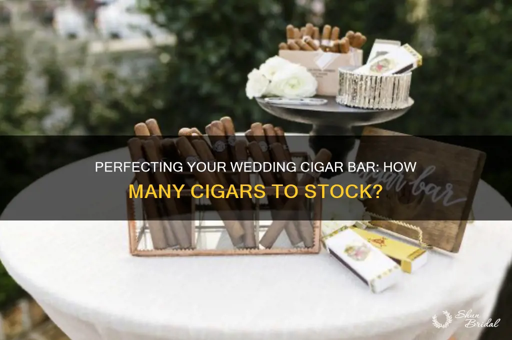 how many cigars for a cigar bar at a wedding