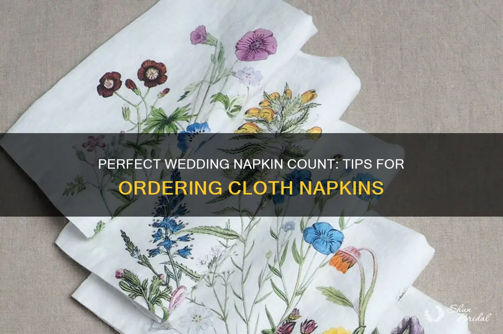 how many cloth napkins to order for wedding