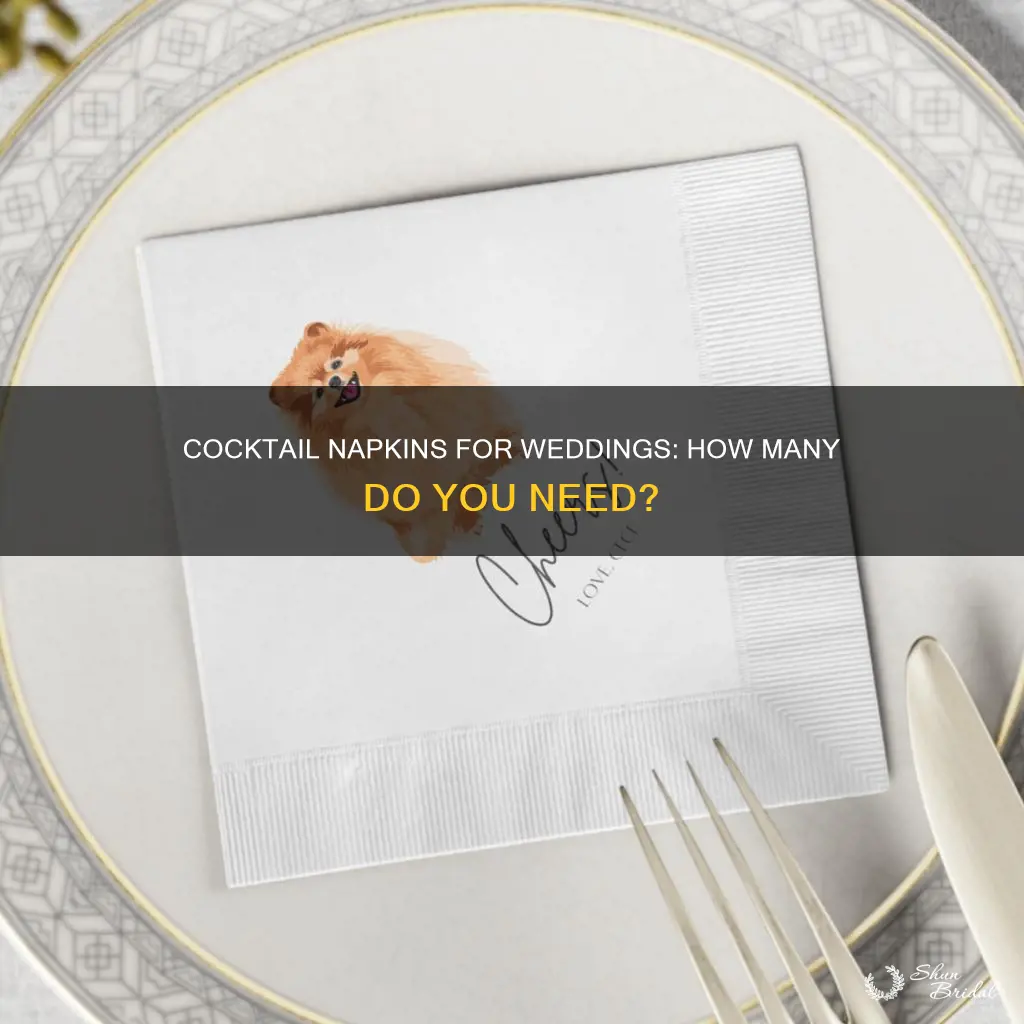 how many cocktail napkins for wedding