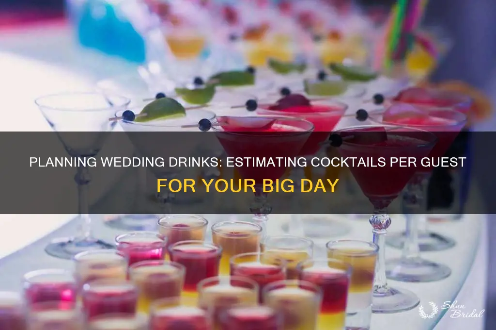 how many cocktails per person at wedding