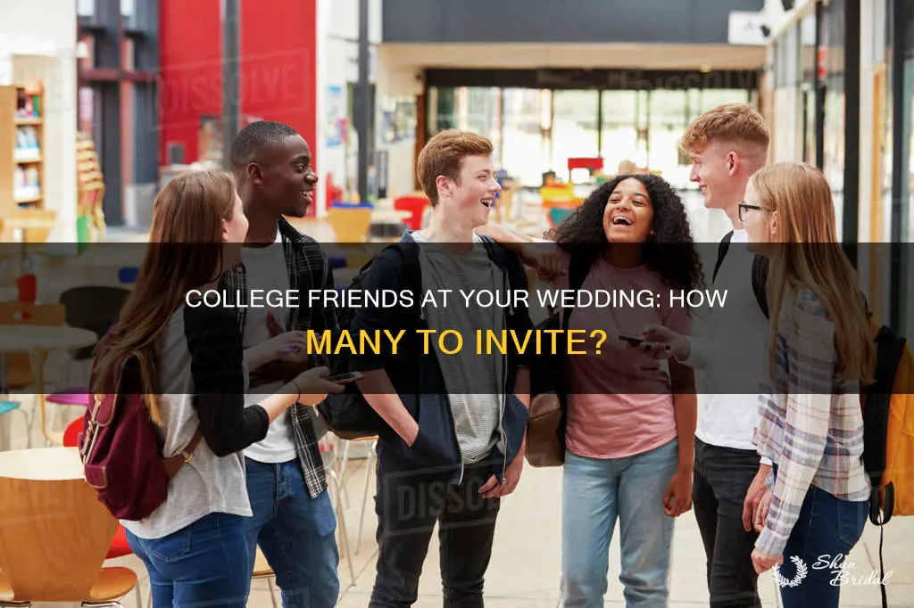 how many college friends to invite to wedding