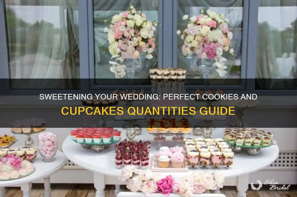 how many cookies and cupcakes for a wedding