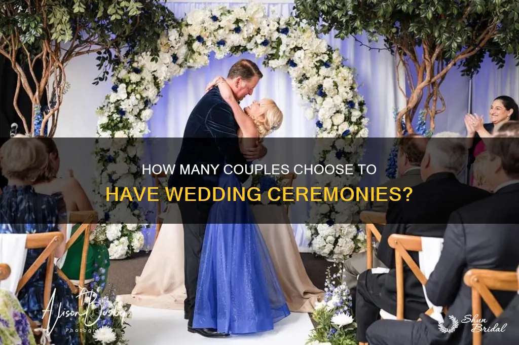 how many couples have wedding ceremonies
