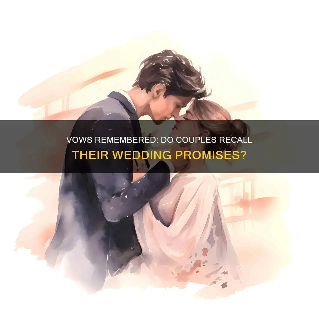 how many couples remember their wedding vows