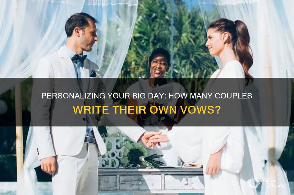 how many couples write their own vows