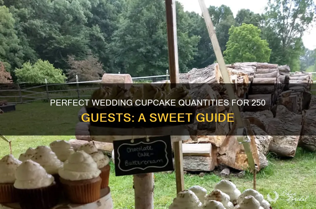 how many cupcakes for 250 wedding guests