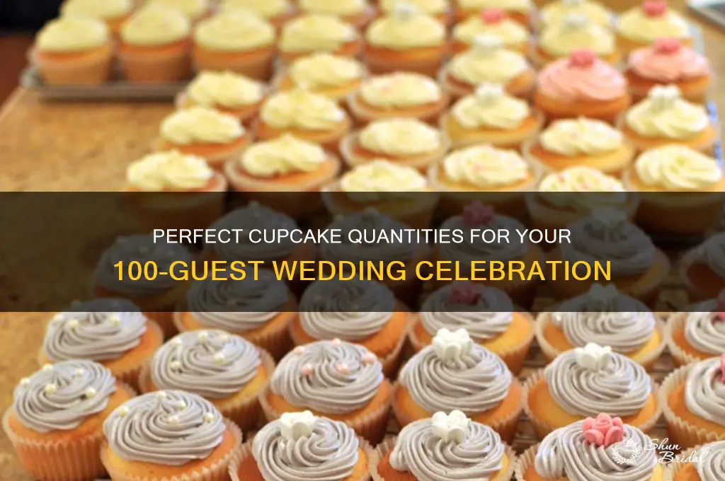 how many cupcakes for a 100 person wedding