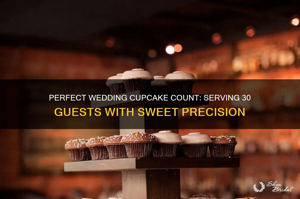how many cupcakes for a wedding of 30