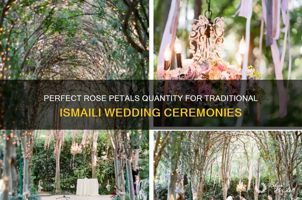 how many cups of rose petals for ismaili weddings