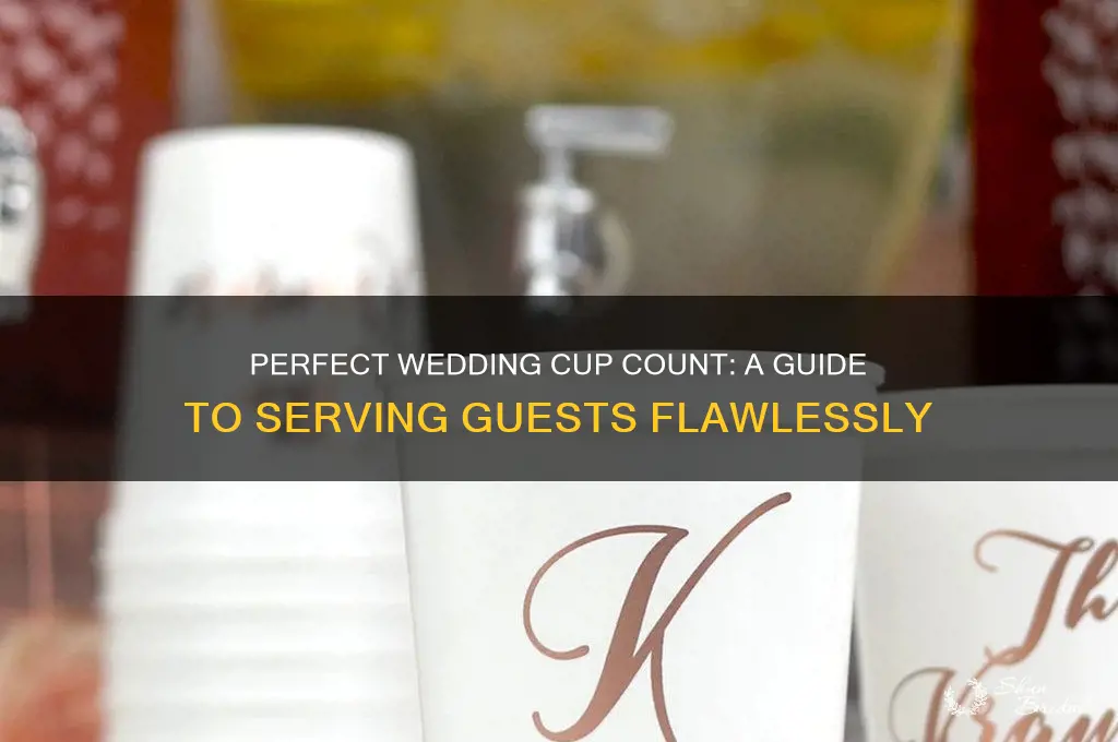 how many cups should you have for a wedding
