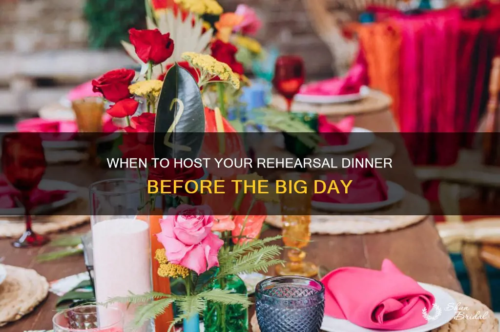 how many days before the wedding is the rehearsal dinner