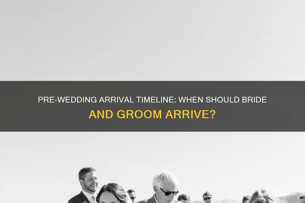 how many days before wedding day shouldbride and groom arrive