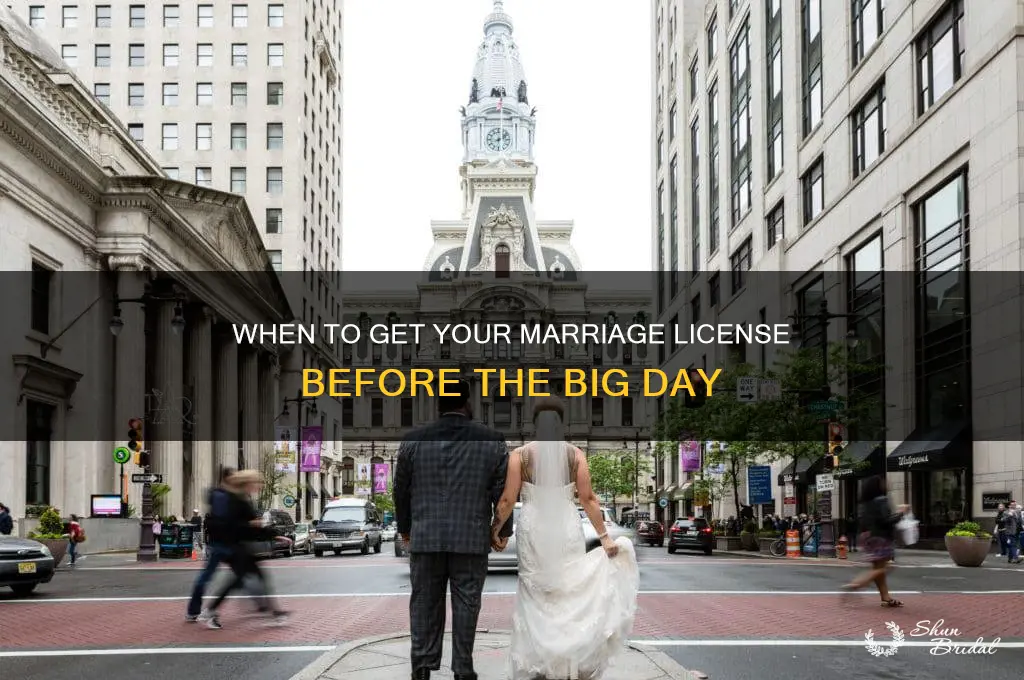 how many days before wedding do you get marriage license