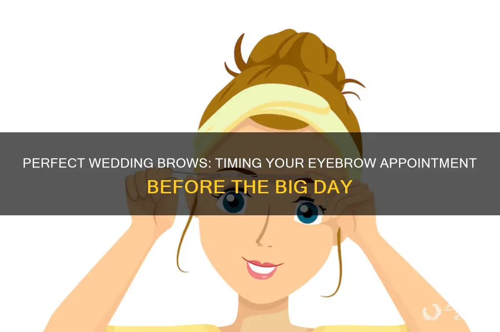 how many days before wedding eyebrows