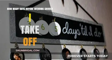 Perfect Wedding Countdown: Days Off to Take Before Your Big Day