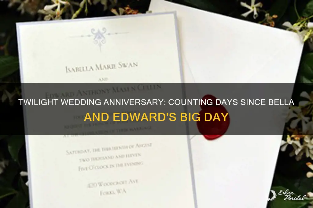how many days has it been since the wedding twilight