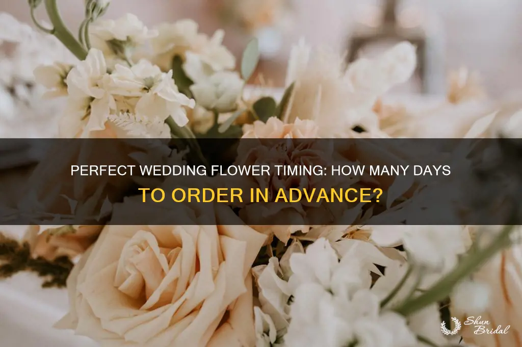 how many days should you order flowers for a wedding