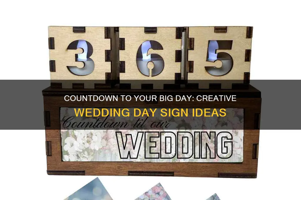 how many days until wedding sign
